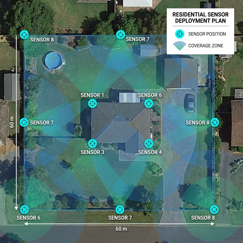 Posesja mieszkalna - 8 czujników