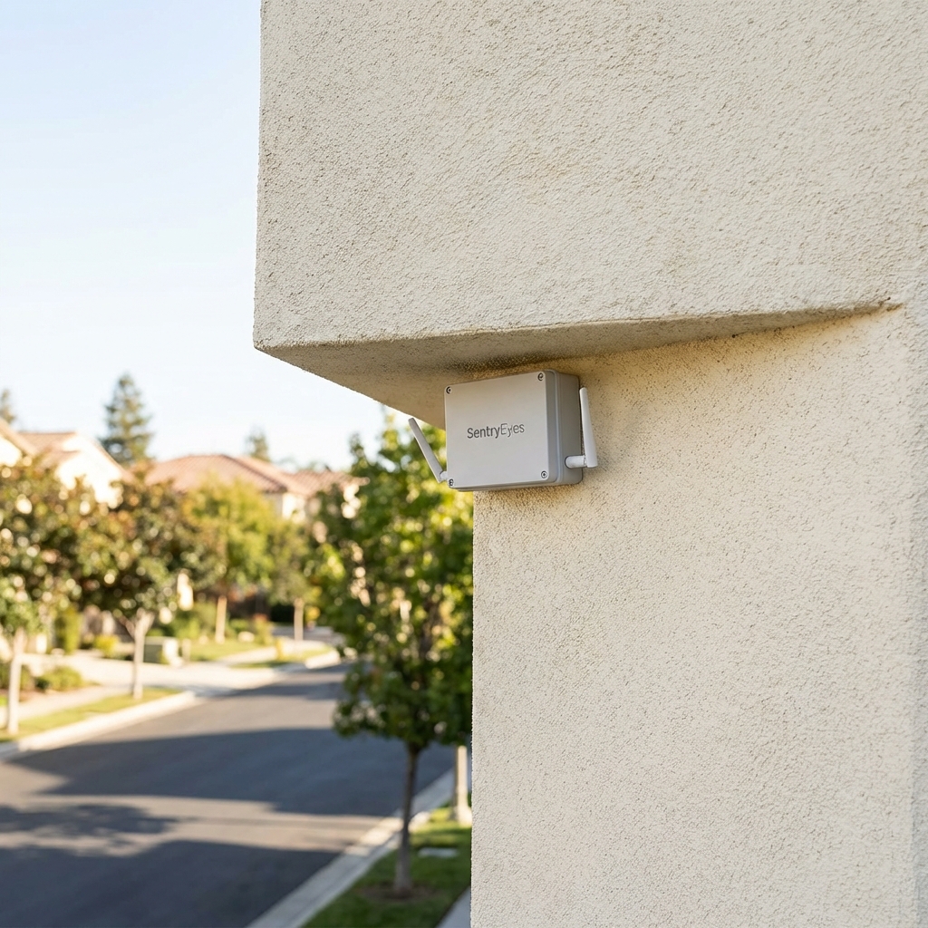 Instalacja na rogu budynku